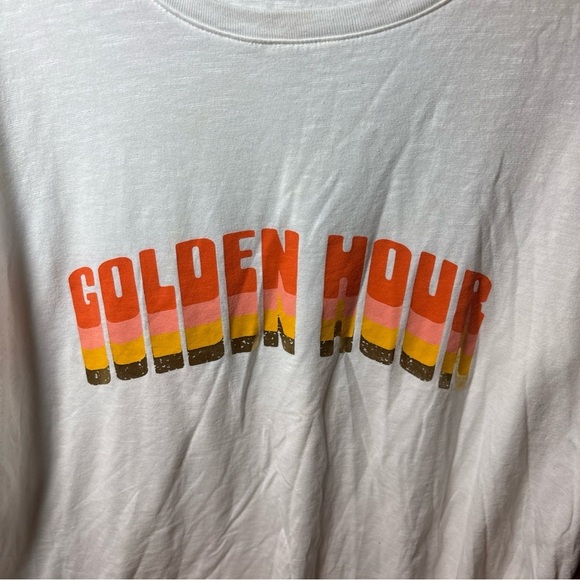 Lane Bryant Women's Sz 22/24 Golden Hour Graphic TShirt Cotton Blend White - Picture 5 of 15